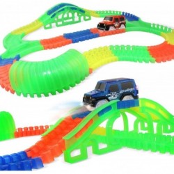 Track Accessory Tunnel for Tracks Cars Replacement Only DIY Flexible Race Track Toy Play Set Accessories(Green 8pcs Rails) $2...