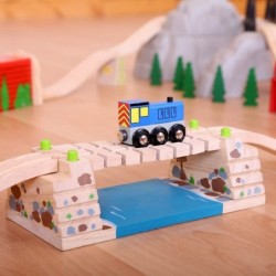 Clickety Clack Bridge - Other Major Wooden Rail Brands are Compatible $56.34 Toy Train Set Tracks