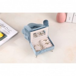 Miniature Dollhouse Accessories Dollhouse Furniture Jewelry Box Women Girls Gift Velvet Storage Jewelry Box(Light Blue Sofa 1...