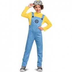 Bob Minions Costume for Kids Official Minion Jumpsuit Outfit with Goggles and Hat Classic Size Small (4-6) $38.96 Kids' Costumes