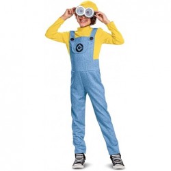 Bob Minions Costume for Kids Official Minion Jumpsuit Outfit with Goggles and Hat Classic Size Small (4-6) $38.96 Kids' Costumes