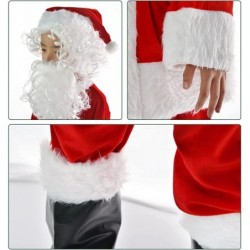 Child Santa Suit 9Pc Deluxe Plush Christmas Children’s Santa Claus Kids Halloween Costume Cosplay for 6+ years $55.73 Kids' C...