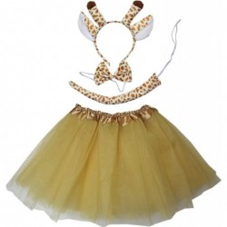 Kids Animal Gold Giraffe Ears Headband Bowtie Tail & Tutu Costume $17.00 Kids' Costumes