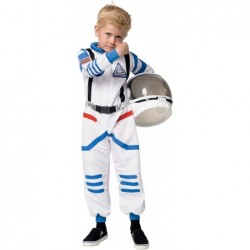 Halloween Child Unisex White Astronaut Costume NASA Pilot Jumpsuit With Helmet $60.50 Kids' Costumes