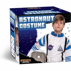 Halloween Child Unisex White Astronaut Costume NASA Pilot Jumpsuit With Helmet $60.50 Kids' Costumes