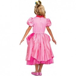 Princess Peach Costume Dress Nintendo Super Mario Bros Deluxe Dress Up Outfit for Girls $43.25 Kids' Costumes