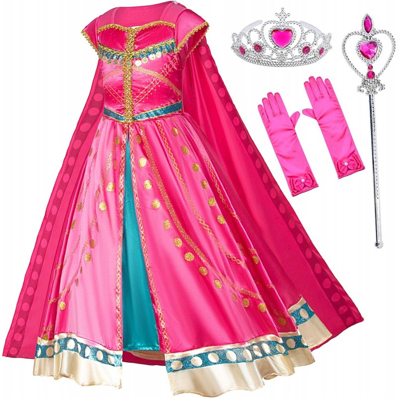 Arabian Princess Costume Dress for Little Girls Birthday Christmas Halloween Party with Gloves Crown Wand Accessories $34.36 ...