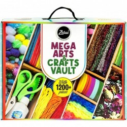 [1200+ Pcs Crafting Set Kits- Arts and Crafts Vault - Mega Craft Supplies Library for Kids Ages 4 5 6 7 8 9 10 11 & 12 Years ...