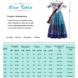 Encanto Mirabel Costume Dress For Girls Cosplay Isabela Madrigal Princess Halloween Dress Up With Glasses Earrings $42.32 Kid...