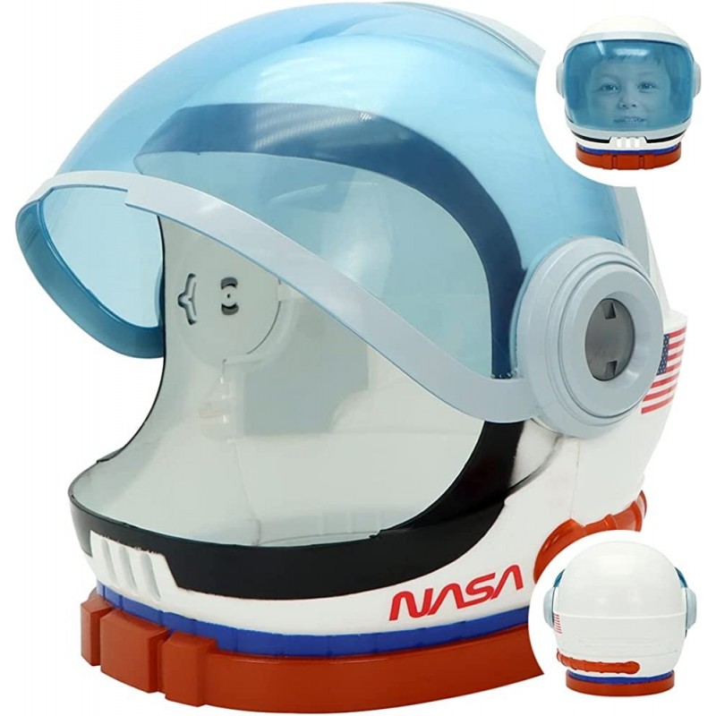 Astronaut Helmet Space Helmet with Blue Movable Visor Party Costume School Classroom Dress Up Pretend Role Play Party Supplie...