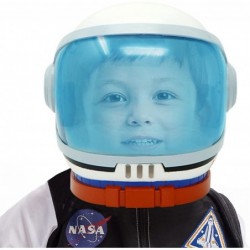 Astronaut Helmet Space Helmet with Blue Movable Visor Party Costume School Classroom Dress Up Pretend Role Play Party Supplie...