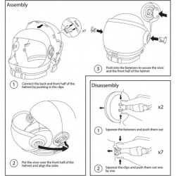 Astronaut Helmet Space Helmet with Blue Movable Visor Party Costume School Classroom Dress Up Pretend Role Play Party Supplie...