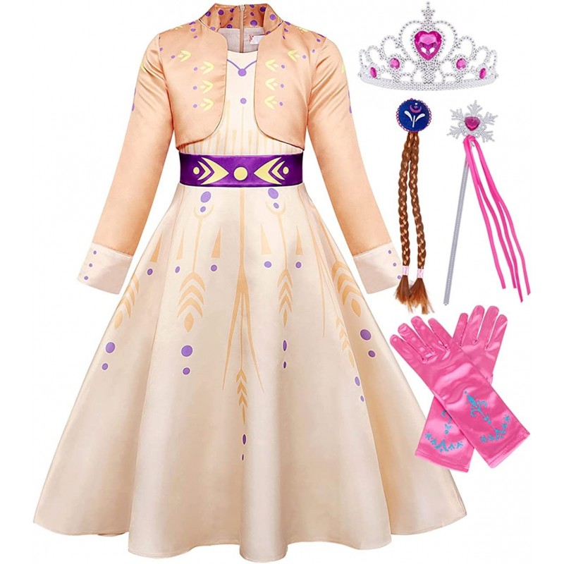 Princess Anna Girls Costume Dress With Accessory For Halloween Birthday Dress Up Sleep Over Party $45.95 Kids' Costumes