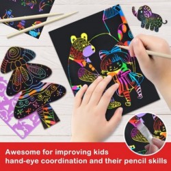 Scratch Paper Art Set for Kids Christmas Gift - Rainbow Magic Scratch Off Art Craft Supplies Kit Birthday Party Toy 3 4 5 6 7...