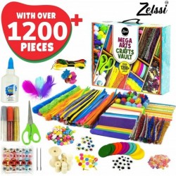 [1200+ Pcs Crafting Set Kits- Arts and Crafts Vault - Mega Craft Supplies Library for Kids Ages 4 5 6 7 8 9 10 11 & 12 Years ...