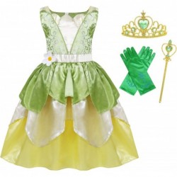 Little Girls Green Fairy Tale Frog Princess Dress Birthday Party Fancy Dresses Halloween Costume Outfits Clothes $45.60 Kids'...