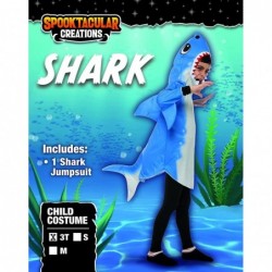 Halloween Blue Unisex Shark Costume for Child Halloween Trick-or-Treating $30.20 Kids' Costumes