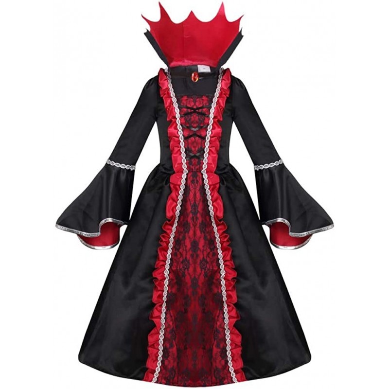 Vampire Costume for Girls Noble Medieval Queen Halloween Dress up $39.26 Kids' Costumes