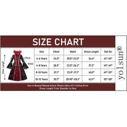 Vampire Costume for Girls Noble Medieval Queen Halloween Dress up $39.26 Kids' Costumes