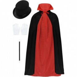 Kids Magician Costume Halloween Cosplay Outfit Party Supplies Gloves Hat Magic Wand Cloak $19.03 Kids' Costumes