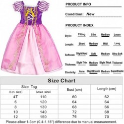 Little Girls Dress Princess Costume Fancy Birthday Party Cosplay Jewelry Accessories Purple Clothes $42.42 Kids' Costumes