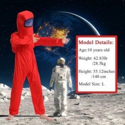 Astronaut Costume Jumpsuits for Boys Kids Anime Cosplay Christmas Costumes Carnival Party with Helmet Backpack $32.78 Kids' C...