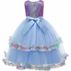 Girl's Unicorn Rainbow Long Tulle Dress Wedding Birthday Princess Carnival Party Performance Dance Pageant Ball Gowns $32.55 ...