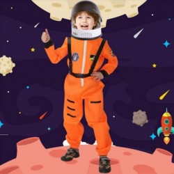 Kids Astronaut Costume Space Suit Role Play Dress Up with Movable Visor Helmet $56.48 Kids' Costumes