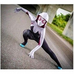 Toddler Kids Spider Verse Gwen Jumpsuit Bodysuit Halloween Costumes $51.36 Kids' Costumes