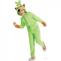 Grookey Pokemon Kids Costume Official Pokemon Hooded Jumpsuit with Ears $46.24 Kids' Costumes