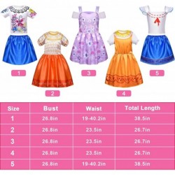 5 Sets Encanto Dress for Girls Mirabel Princess Dress Up Trunk Kids Isabela Luisa Dolores Pepa Halloween Costume Clothes Litt...