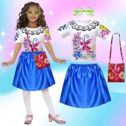 5 Sets Encanto Dress for Girls Mirabel Princess Dress Up Trunk Kids Isabela Luisa Dolores Pepa Halloween Costume Clothes Litt...