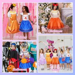 5 Sets Encanto Dress for Girls Mirabel Princess Dress Up Trunk Kids Isabela Luisa Dolores Pepa Halloween Costume Clothes Litt...