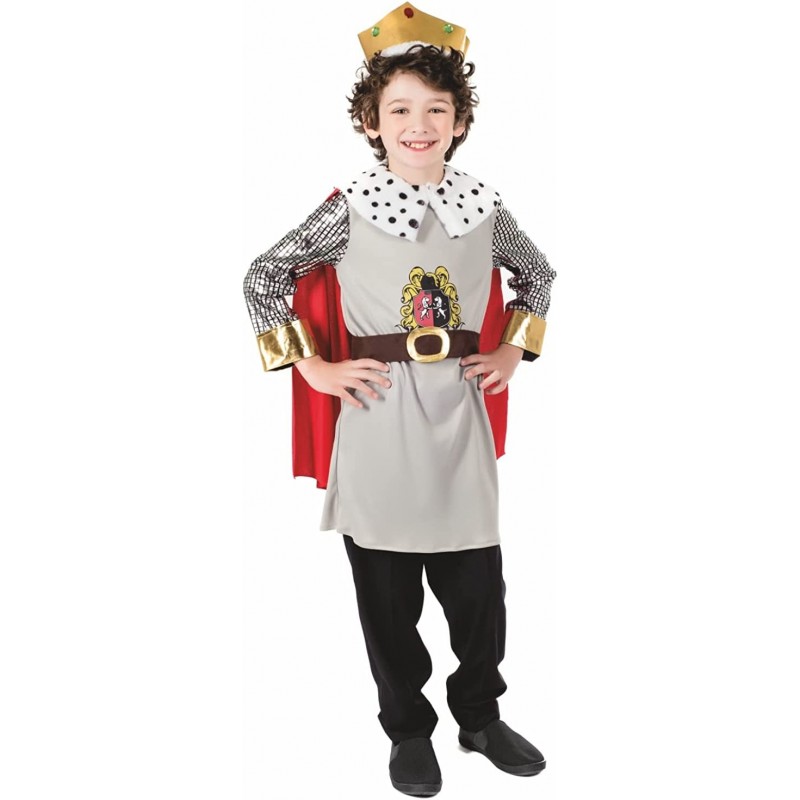 Kids King Costume Childrens Royal Robes Historical Ruler Crown Outfit $46.97 Kids' Costumes