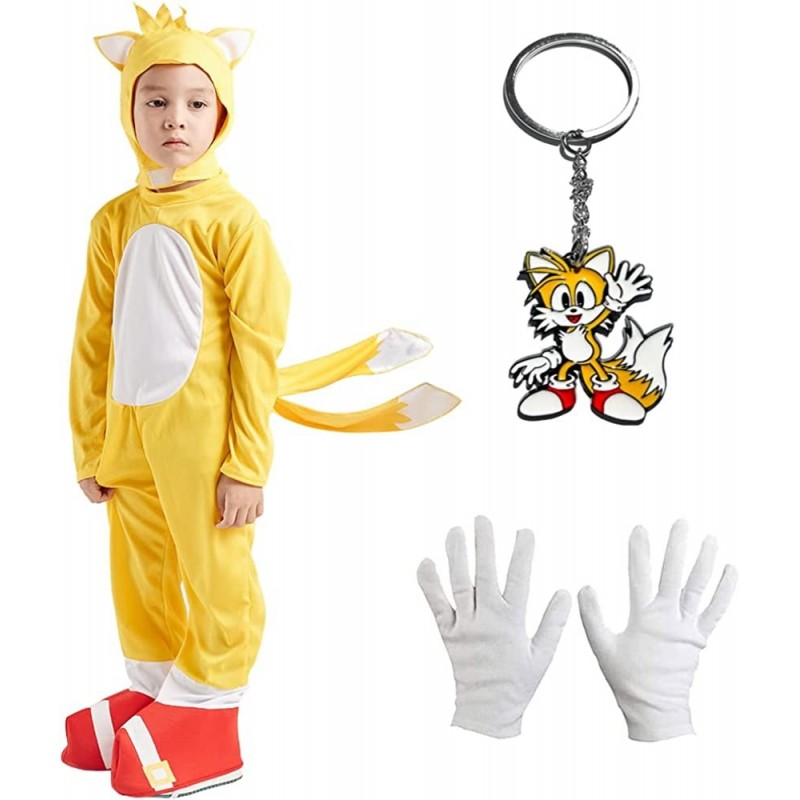 The Hedgehog Yellow Sonic Customes for Kids Boys with Tails Halloween Knuckles Pretend Play Dress Up Customes Cosplay $49.50 ...