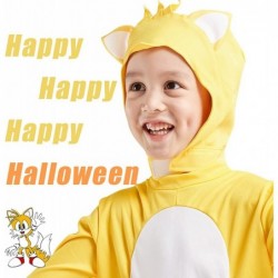 The Hedgehog Yellow Sonic Customes for Kids Boys with Tails Halloween Knuckles Pretend Play Dress Up Customes Cosplay $49.50 ...