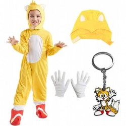 The Hedgehog Yellow Sonic Customes for Kids Boys with Tails Halloween Knuckles Pretend Play Dress Up Customes Cosplay $49.50 ...