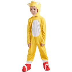 The Hedgehog Yellow Sonic Customes for Kids Boys with Tails Halloween Knuckles Pretend Play Dress Up Customes Cosplay $49.50 ...