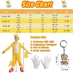 The Hedgehog Yellow Sonic Customes for Kids Boys with Tails Halloween Knuckles Pretend Play Dress Up Customes Cosplay $49.50 ...