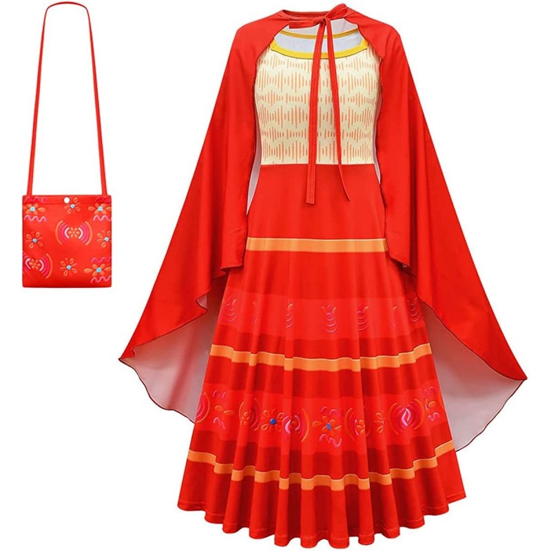 Girls Mirabel Costume Dolores Isabella Dress Madrigal Cosplay Outfits Princess Party Dress Halloween Dress Up Suit $50.82 Kid...