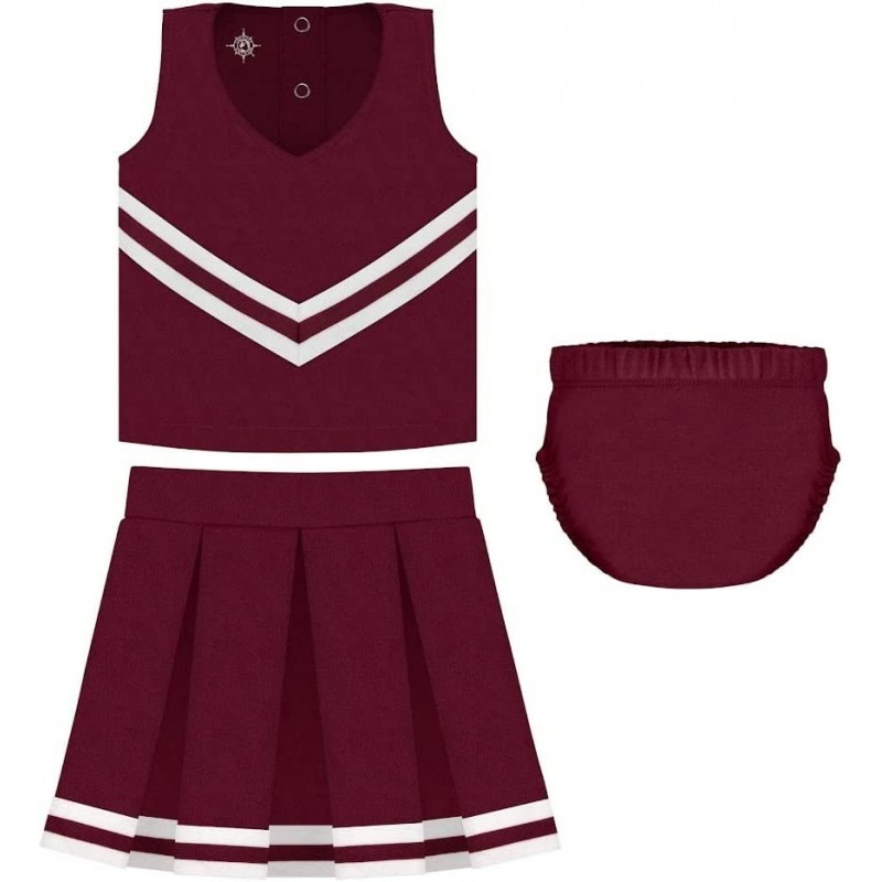 Cheerleader Costume for Girls - 3 Piece Dress with Bloomers - Halloween Kids Cheerleader Uniform $58.42 Kids' Costumes