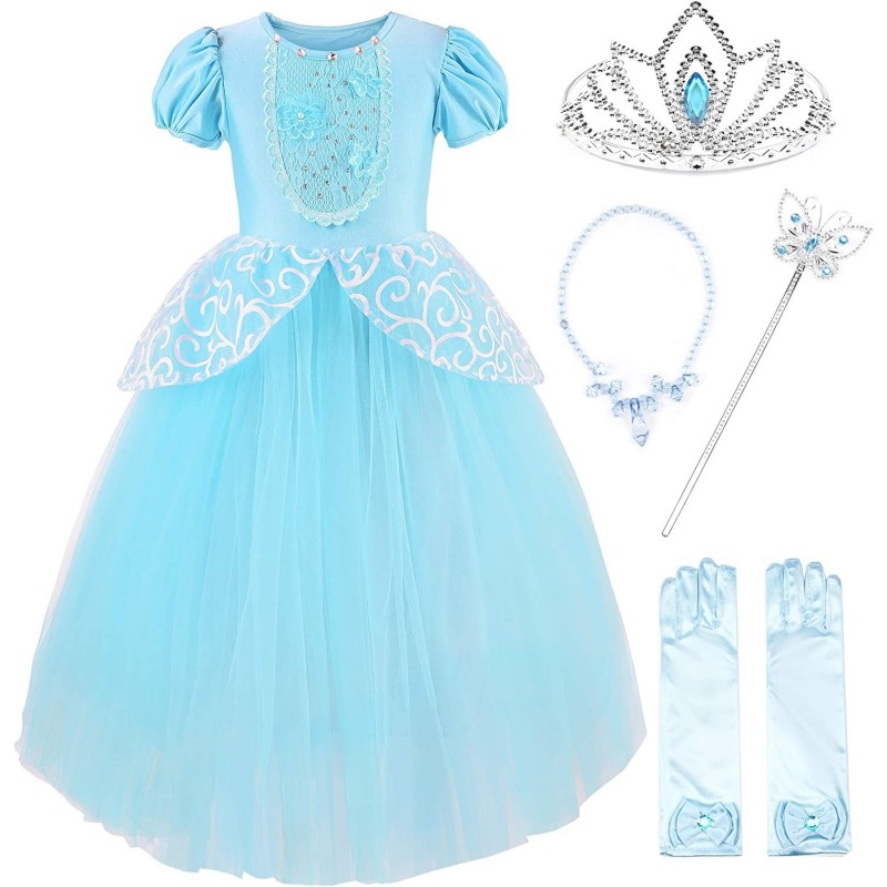 Girls Princess Costume Fancy Christmas Party Dress up with Accessories $44.96 Kids' Costumes