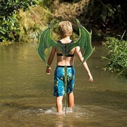 Halloween Dragon Costume Cosplay Carnival Wings Tail Accessory for Kids（Purple） $50.58 Kids' Costumes