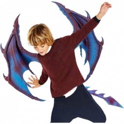 Halloween Dragon Costume Cosplay Carnival Wings Tail Accessory for Kids（Purple） $50.58 Kids' Costumes