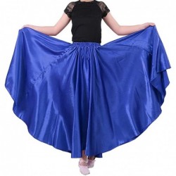 Long Full Circle Satin Tea Ankle Length Flowy Swing Dance Costume Cosplay Skirt for School Children Girls 8-12 Years $36.21 K...