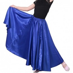 Long Full Circle Satin Tea Ankle Length Flowy Swing Dance Costume Cosplay Skirt for School Children Girls 8-12 Years $36.21 K...