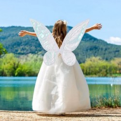 Butterfly Fairy Wings Costume Set Sparkle Angel Wing and Cute Elf Ears for Halloween Cosplay Party for Kids Girls Women $34.9...