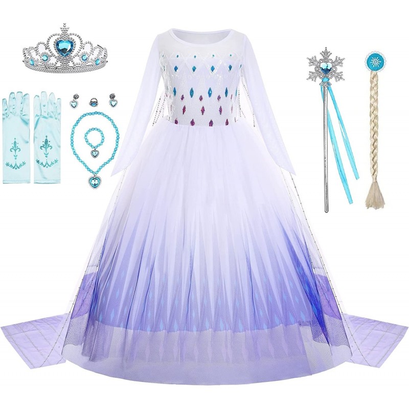 Princess Dress Up Costume Clothes for Little Girls Outfit with Accessories Birthday Party Cosplay $43.28 Kids' Costumes