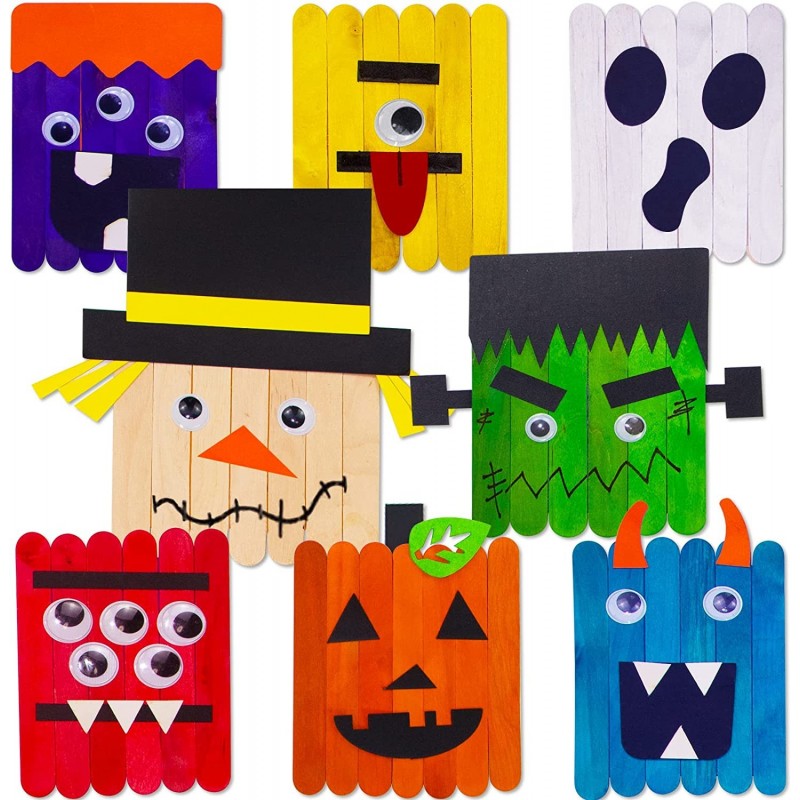 Halloween Crafts Kits for Kids Unfinished Arts and Crafts Supplies DIY Halloween Toys Gifts Childrens Wood Craft Kits for Hom...