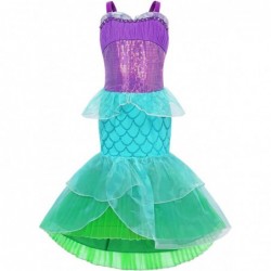 Little Girls Mermaid Costume Dress Up Halloween Fancy Party Cosplay Princess Mermaid Outfit Dress $50.18 Kids' Costumes